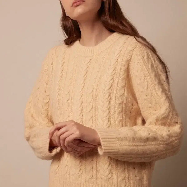 [BUNJANG] BE MY MOOD Cable Angora Knit / 비뮤즈멘션 무신사 w컨셉 케이블 앙고라 니트
