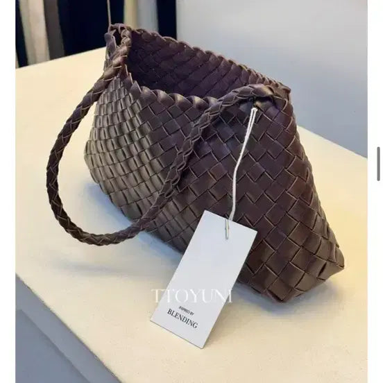 [BUNJANG] Weaving Brown Shoulder Bag / 위빙 브라운 숄더백 새상품