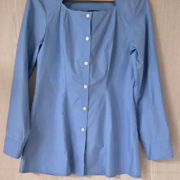 [BUNJANG] Choker Neck Shirt 100% Silk Cotton / 초커 셔츠 새상품