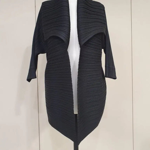 [BUNJANG] Pleated Cardigan Black / 플리츠 카디건 블랙
