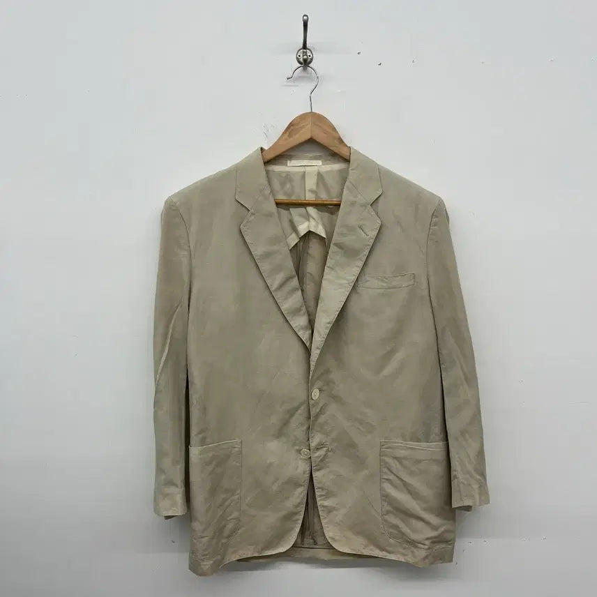 [BUNJANG] Burberry Vintage Linen Jacket Beige Men's L / 버버리 빈티지 여름용 베이지색 린넨 자켓 남성L