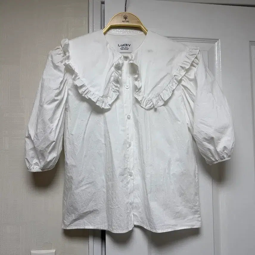 [BUNJANG] Frill Collar Blouse / 프릴카라 블라우스