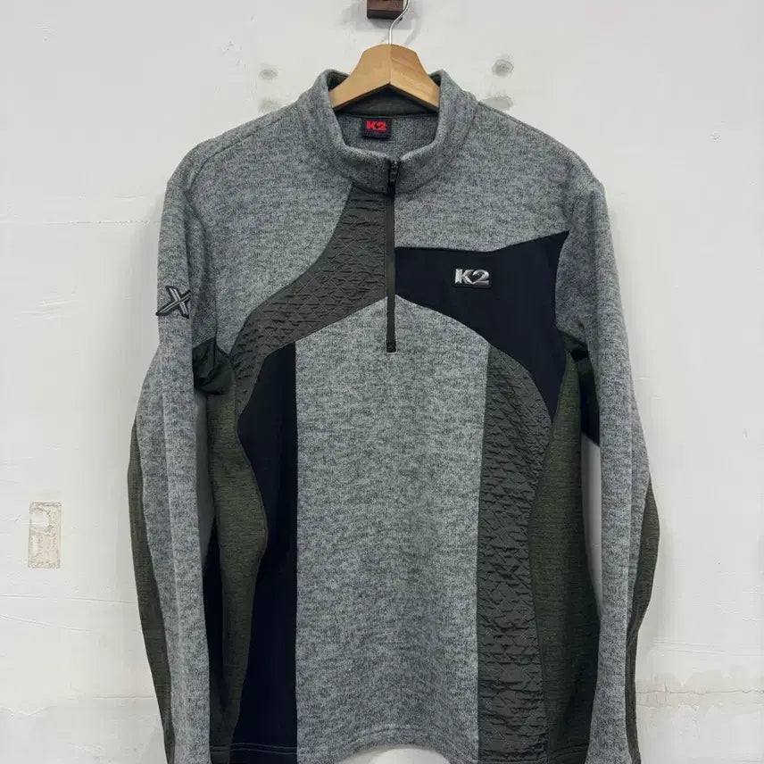 [BUNJANG] K2 Men's Half-Zip Long Sleeve T-Shirt / (105)K2 남자 반집업 긴팔티