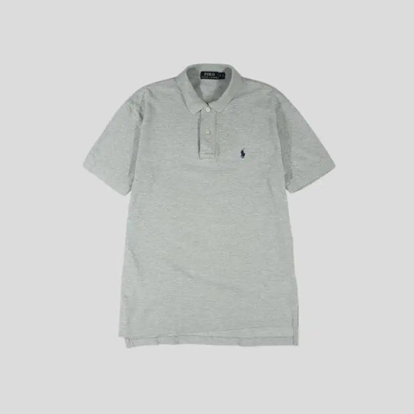 [BUNJANG] Polo Ralph Lauren Half-Button Collar Pique Short Sleeve T-Shirt / 폴로랄프로렌 그레이 네이비포니 하프버튼 카라넥 PK 피케 반팔 티셔츠 L