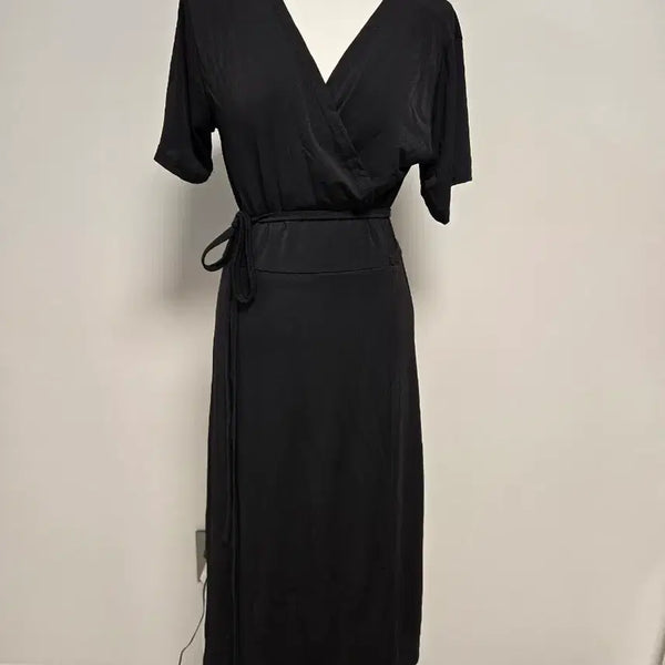 [BUNJANG] Span Wrap Dress Black / (free)새상품 스판랩 원피스 블랙