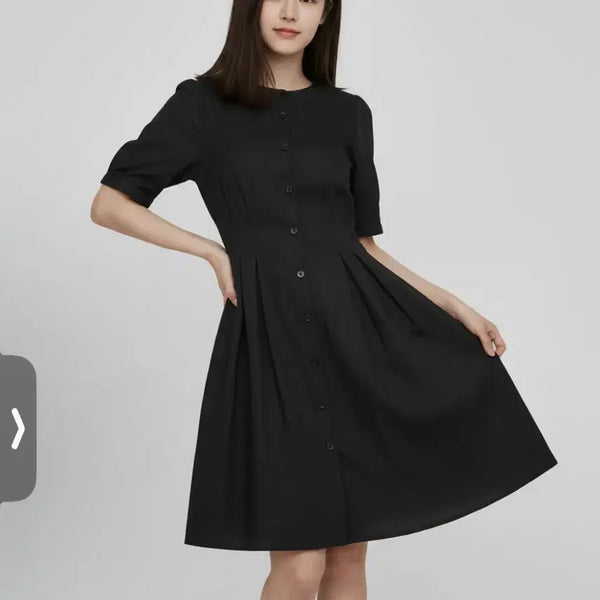 [BUNJANG] TOPTEN Linen Cotton Dress Brown Size 85 New / 탑텐 린넨 코튼 원피스 85 _새상품