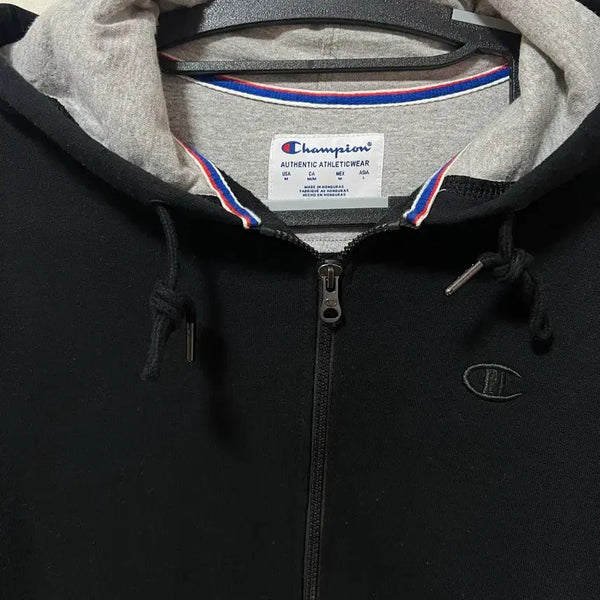[BUNJANG] Champion Black Hoodie Zip-up L / 챔피온 블랙 후드집업 L
