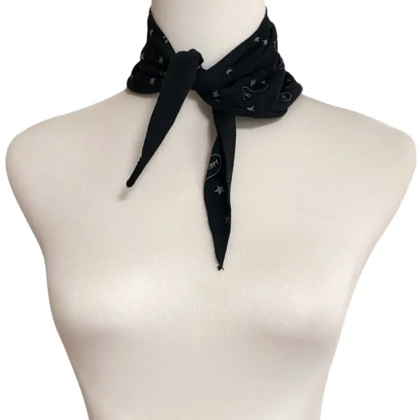 [BUNJANG] Felix Black Scarf Layered Muffler / 고전 빈티지 펠릭스 FELIX 블랙 스카프 레이어드 머플러