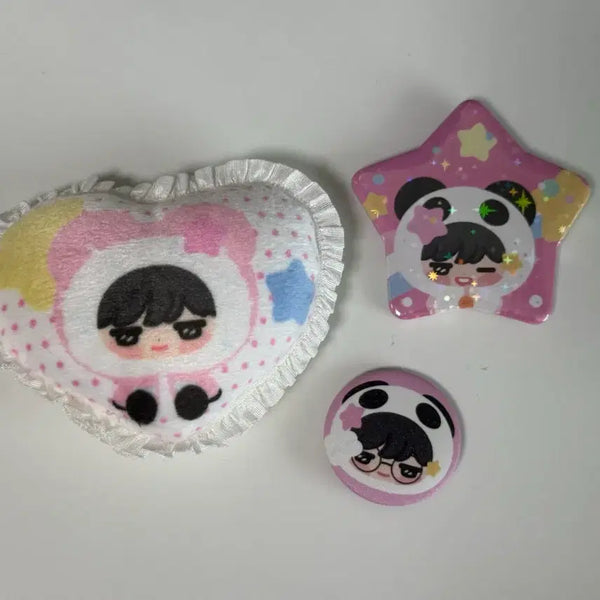 [BUNJANG] Bundle Set NCT Wish Sakuya Lace Cushion Keyring Pin Button / 일괄) 다님 엔시티위시 사쿠야 레이스 쿠션키링 핀버튼