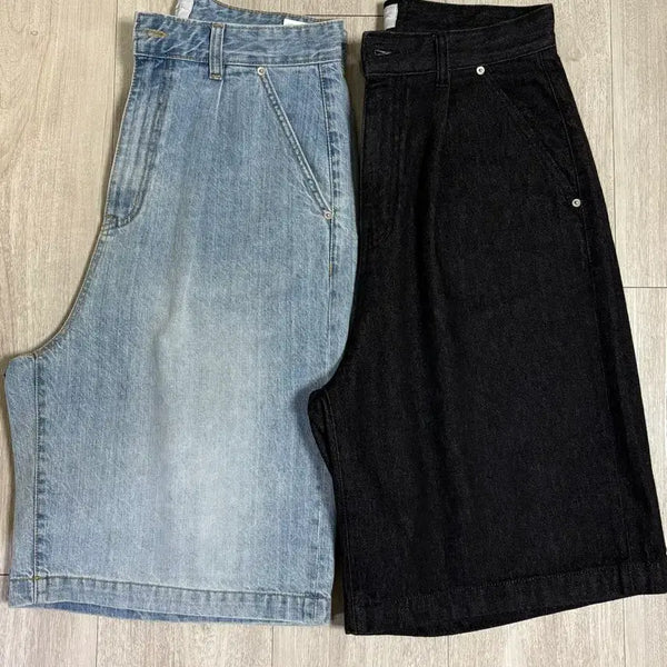 [BUNJANG] Youth Wide Half Denim Pants (S) Bundle Set / [S]유스 와이드 하프 데님 2개 일괄