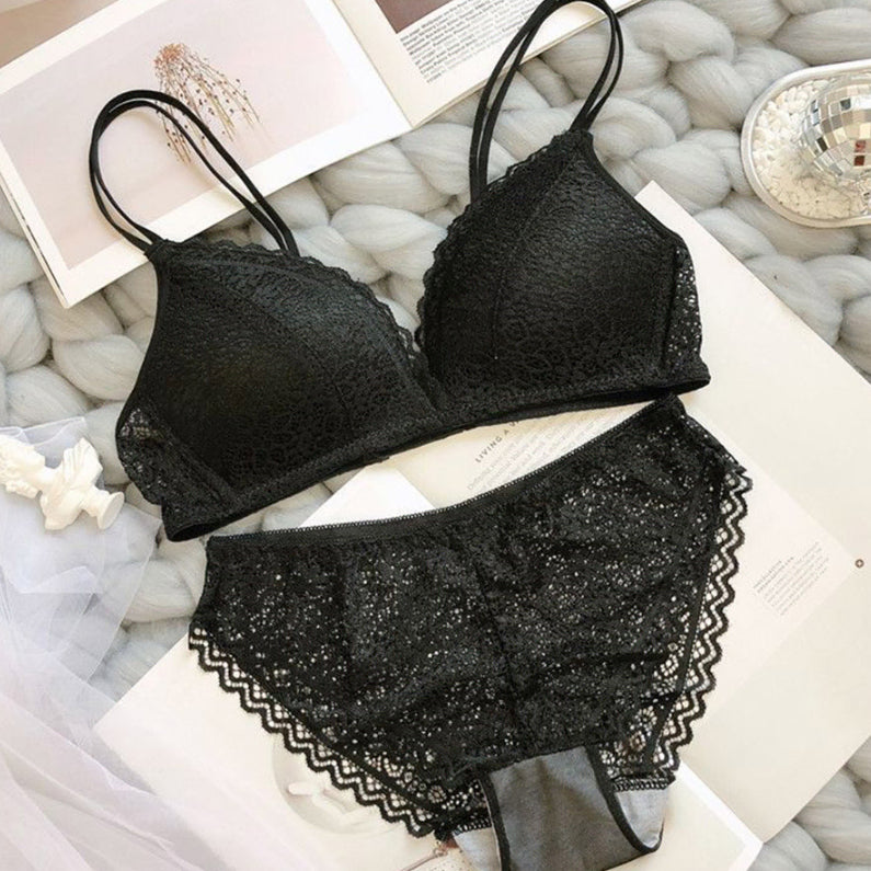 [BUNJANG] Black Lace Lingerie Set / 블랙 레이스 속옷세트