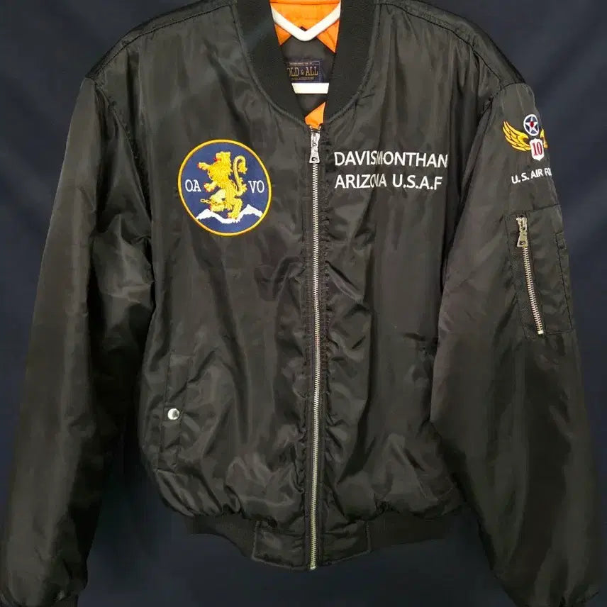[BUNJANG] Old & All Embroidered Bomber Jacket / 올드앤올 용자수 항공점퍼
