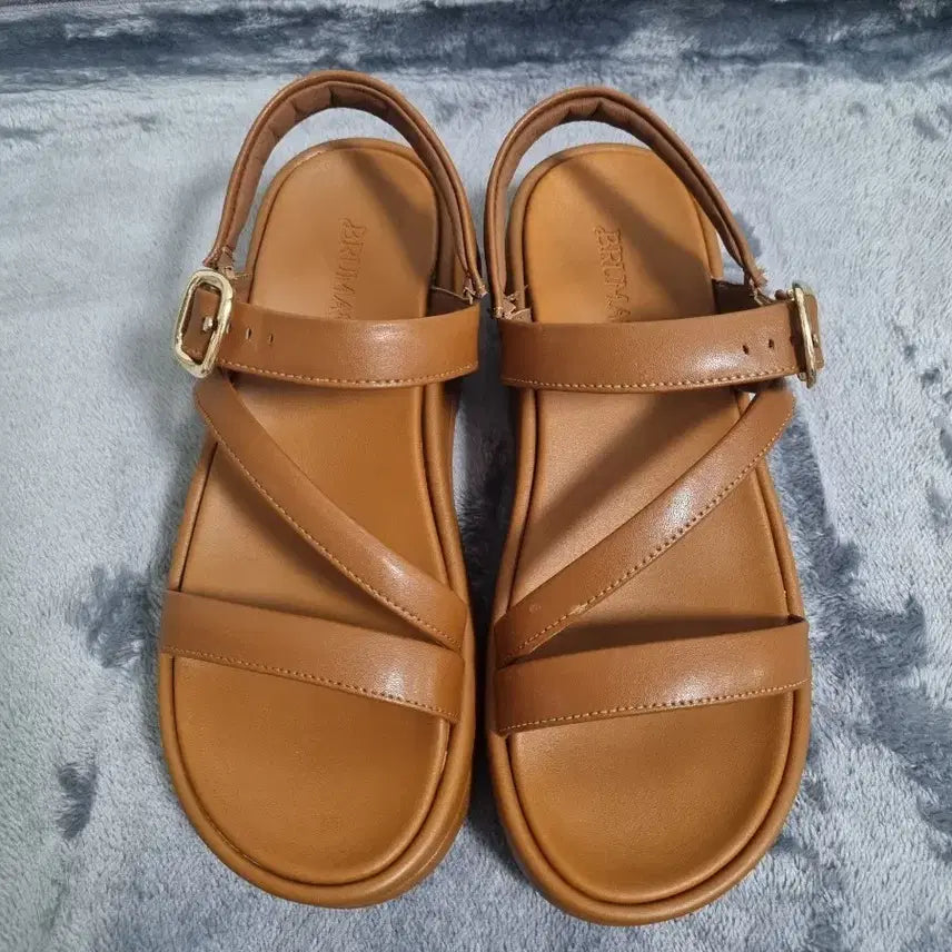 [BUNJANG] Brumas Genuine Leather Sandals Brown Size 250 / 브루마스 소가죽 샌들 250