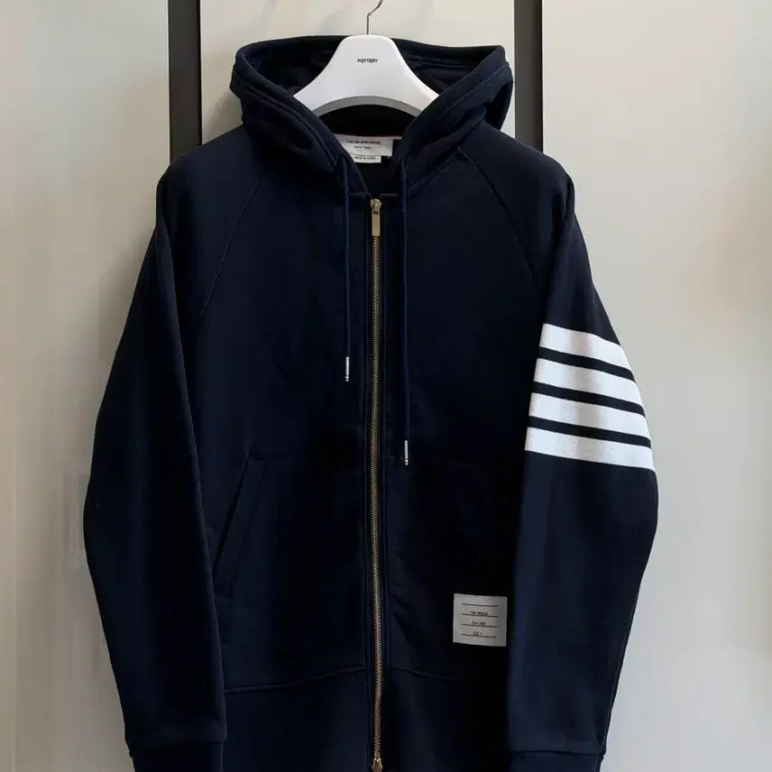 [BUNJANG] Thom Browne Diagonal Stripe Hoodie Zip-Up / (4)톰브라운 사선완장 후드집업