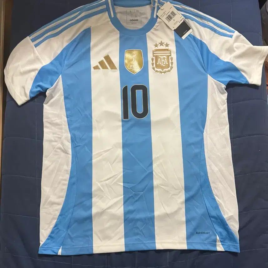 [BUNJANG] Lionel Messi 2024 Argentina World Cup Jersey / [L] 24 아르헨티나 메시 월드컵 마킹