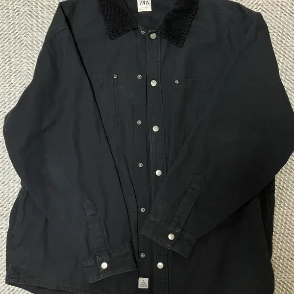 [BUNJANG] ZARA Black Corduroy Shirt Jacket / ZARA 블랙 코듀로이 셔츠자켓