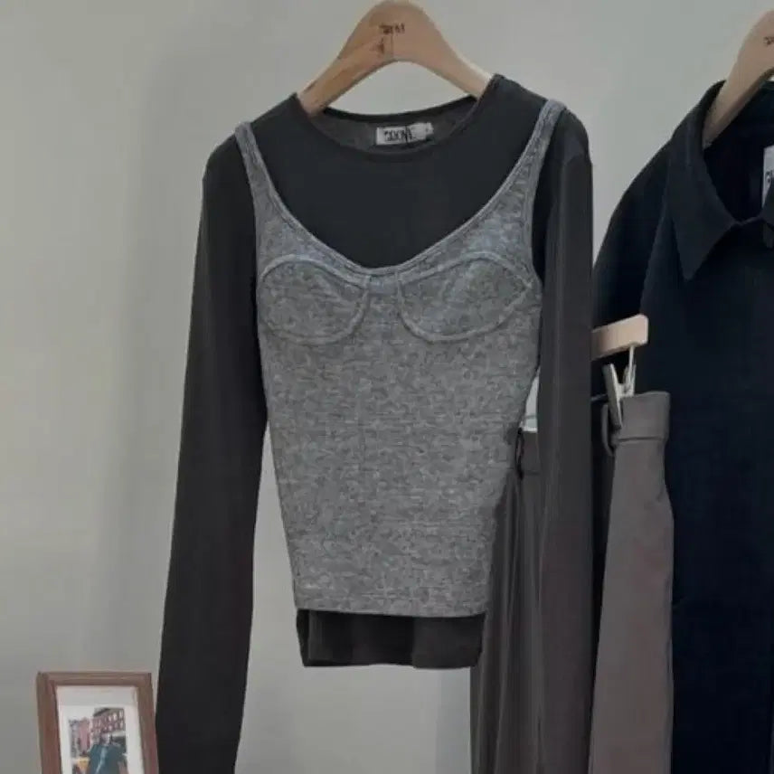 [BUNJANG] Grove Store Bustier Grey / 그로브 스토어 뷔스티에 그레이