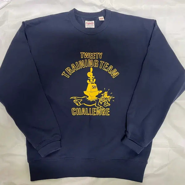 [BUNJANG] Outstanding [Looney Tunes] Tweety Training Team Sweatshirt Navy / 아웃스탠딩[LOONEY TUNES] SWEAT(TWEETY TRAI NING TEAM)_NAVY