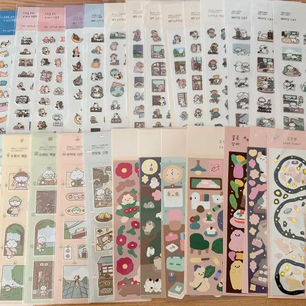 [BUNJANG] Little County Cat Bakery Sticker Set (29 sheets) / 고양이빵집(리틀카운티) 씰스 29장 일괄