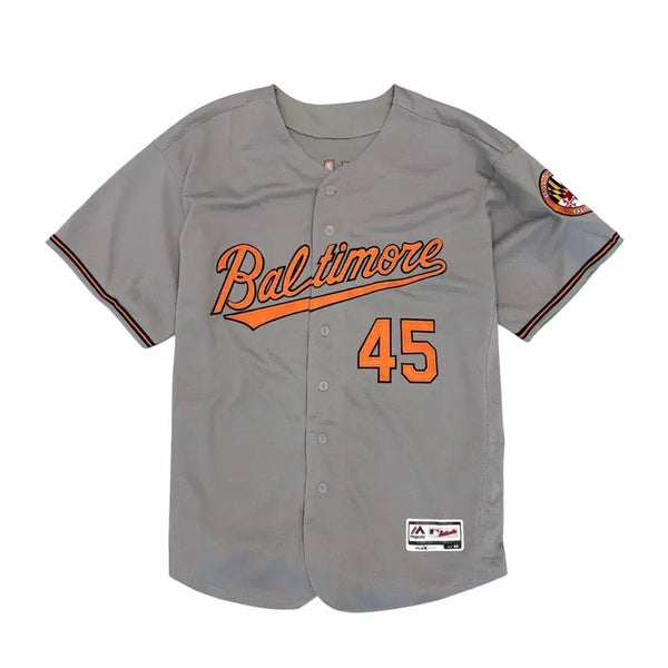 [BUNJANG] Majestic Baltimore Trumbo Baseball Jersey Grey 52 (115-120) / 마제스틱 볼티모어 트럼보 야구 져지 그레이 (115~120)