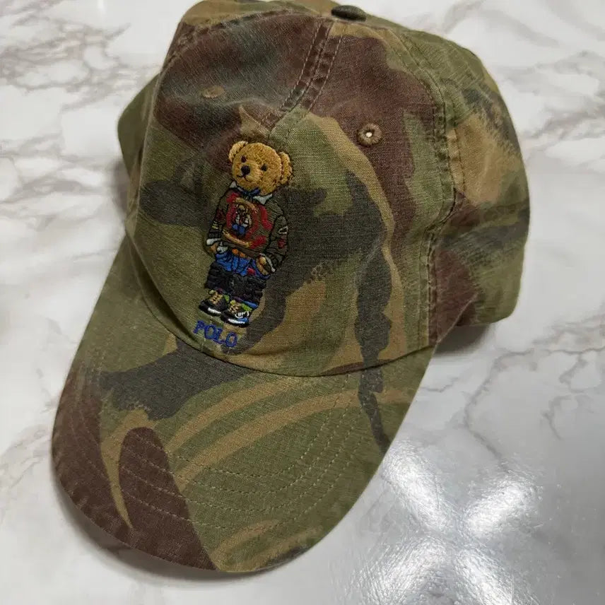 [BUNJANG] Polo Ralph Lauren Teddy Bear Camouflage Ball Cap / 상태좋은 폴로 랄프로렌 테디베어 볼캡팝니다. 카모플라쥬색상