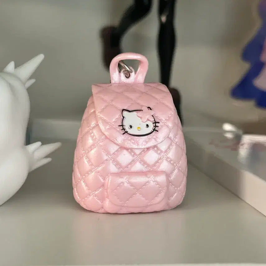 [BUNJANG] Hello Kitty Quilting Mini Bag Backpack Keychain / 헬로 키티 퀄팅 미니백 미니 백팩 키링 엔젤 산리오