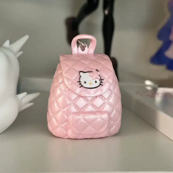 [BUNJANG] Hello Kitty Quilting Mini Bag Backpack Keychain / 헬로 키티 퀄팅 미니백 미니 백팩 키링 엔젤 산리오