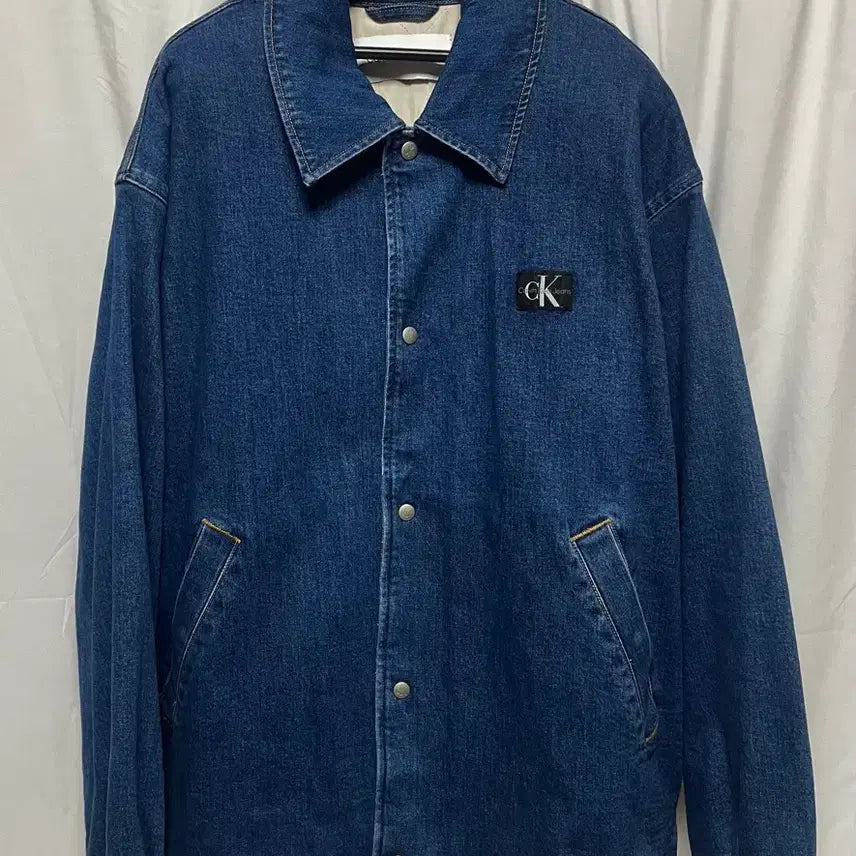 [BUNJANG] Calvin Klein Denim Quilted Jacket XXL / no.210 캘빈클라인 데님 청누빔자켓 xxl 상태굿