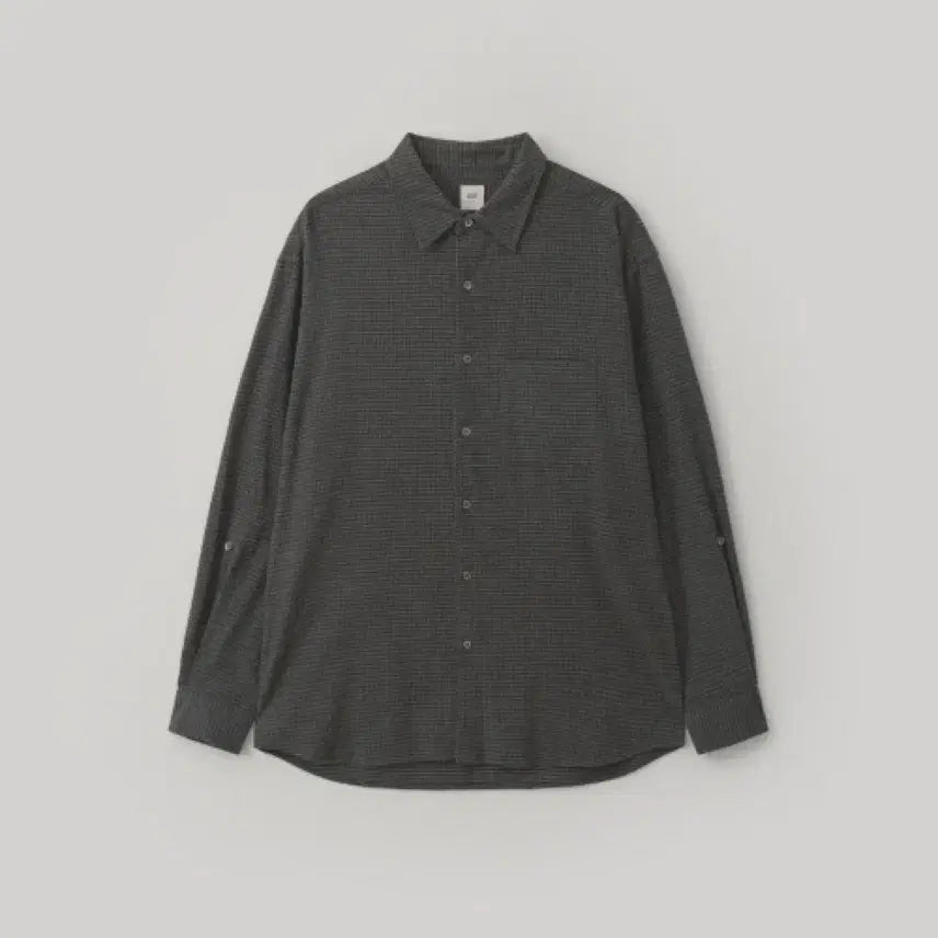 [BUNJANG] Another Office Voyager Flannel Roll-up Shirt (Gray Check) / 어나더오피스 롤업 셔츠