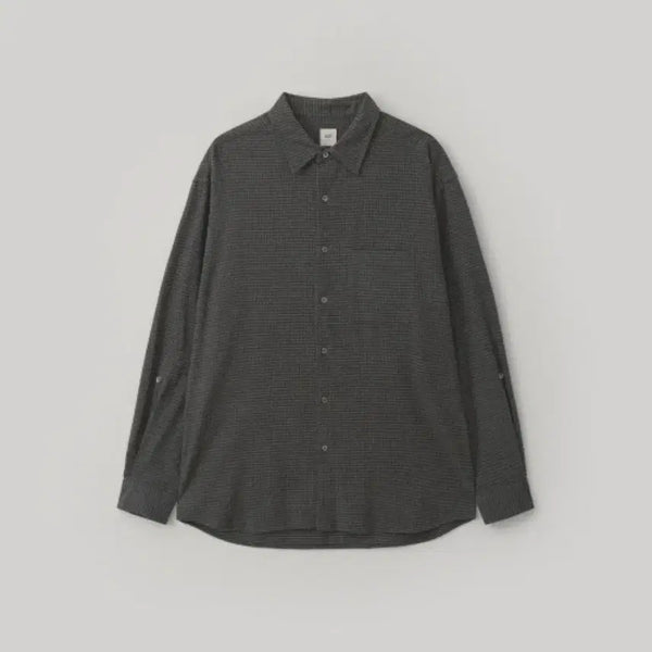 [BUNJANG] Another Office Voyager Flannel Roll-up Shirt (Gray Check) / 어나더오피스 롤업 셔츠