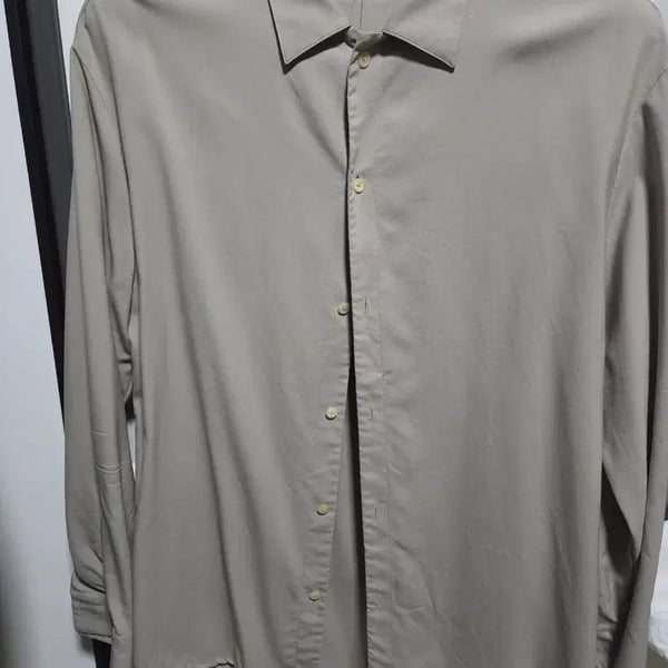 [BUNJANG] Time Homme Beige Silk Mood Shirt / 타임옴므 베이지 실크무드 셔츠