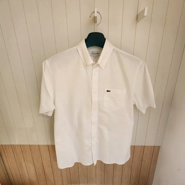 [BUNJANG] Lacoste Men's Oxford Short Sleeve Shirt / (새상품) 라코스테 남성 옥스포드 반팔 셔츠