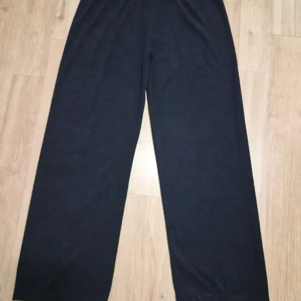 [BUNJANG] Black Wide Leg Pants / 블랙 와이드 레그 팬츠 25~26