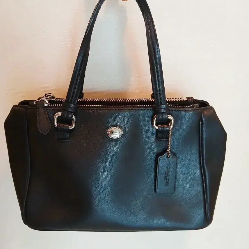 [BUNJANG] Coach Black Saffiano Leather Tote Bag / 코치 토트백 블랙 가방
