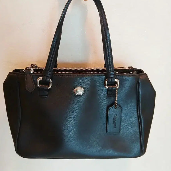 [BUNJANG] Coach Black Saffiano Leather Tote Bag / 코치 토트백 블랙 가방