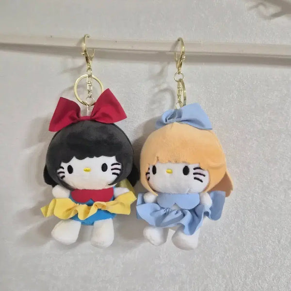 [BUNJANG] Hello Kitty Snow White Alice Doll Keychain Set / 헬로키티 백설공주 앨리스 인형 키링