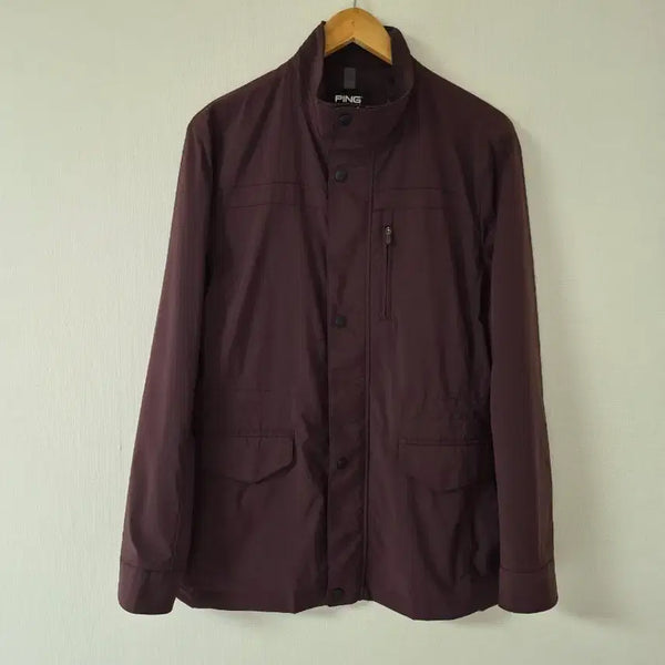 [BUNJANG] PING Windbreaker Jacket Burgundy Size 95 / PING바람막이자켓