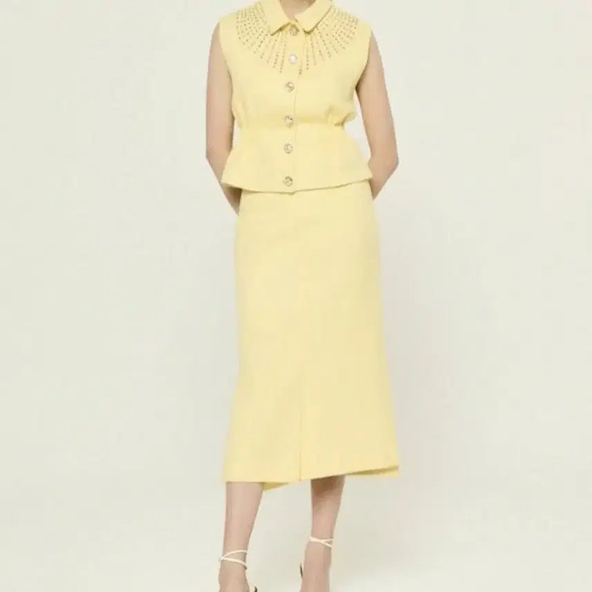 [BUNJANG] MICHAA Tweed Vest & Long Skirt Set-up (Size 55) / 미샤 MICHAA  트위드 베스트+롱스커트 셋업 55