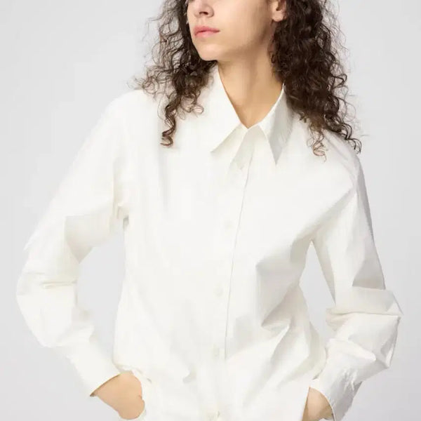 [BUNJANG] Uniqlo U Cotton Shirt Ivory Black / 유니클로U 코튼셔츠 아이보리 블랙