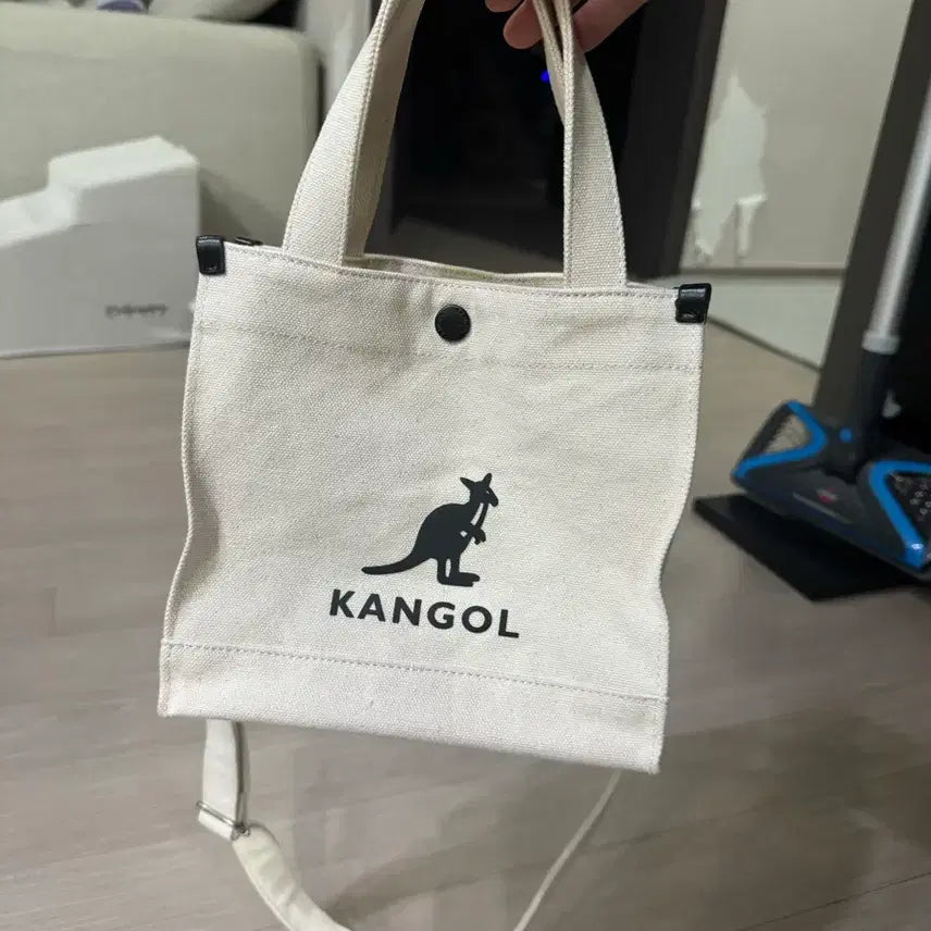 [BUNJANG] Kangol Canvas Tote Bag Beige / 캉골 토트백 캔버스백 베이지