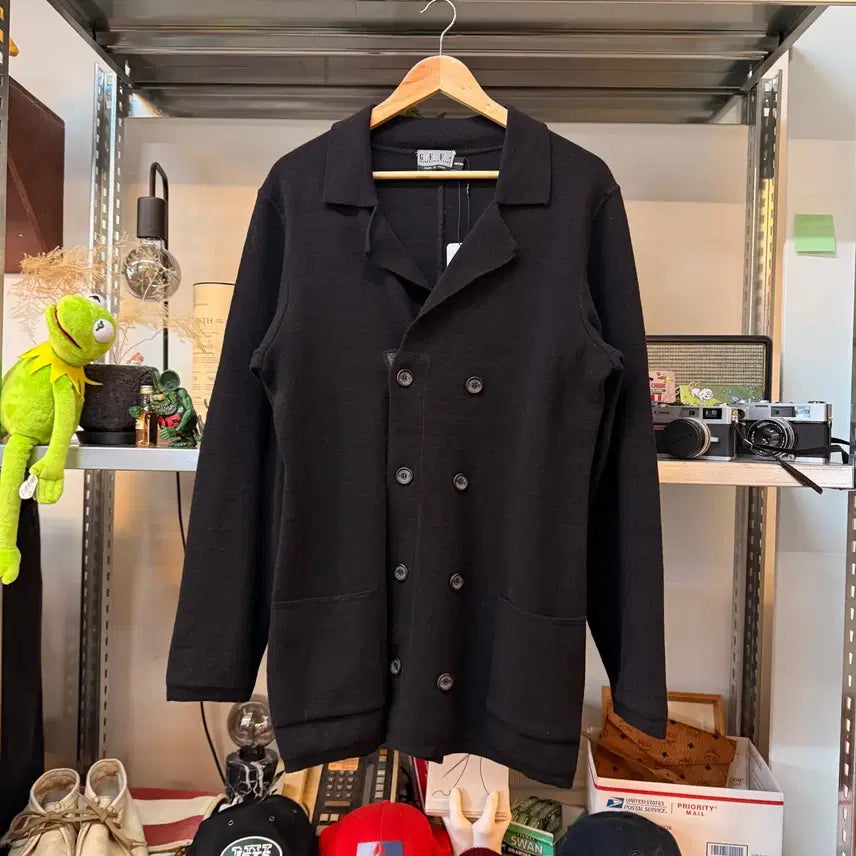 [BUNJANG] GIEFFEFFE by GIANFRANCO FERRE Double-Breasted Knit Jacket / GIEFFEFFE BY 지안 프랑코 페레 더블 브레스트 니트 자켓