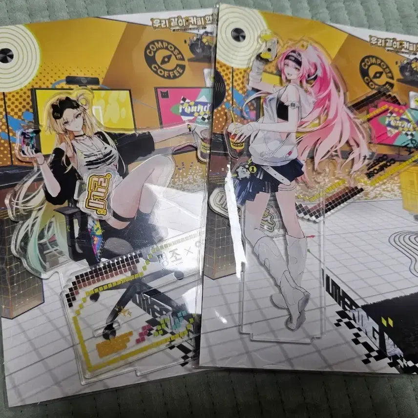 [BUNJANG] Meiji Compose Aimes & Rinne Acrylic Stand Bundle Set / 명조 컴포즈 아크릴 스탠드 2개 일괄