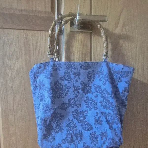 [BUNJANG] Flower Pattern Shoulder Bag Tote Bag / 플라워 패턴 숄더백 토트백