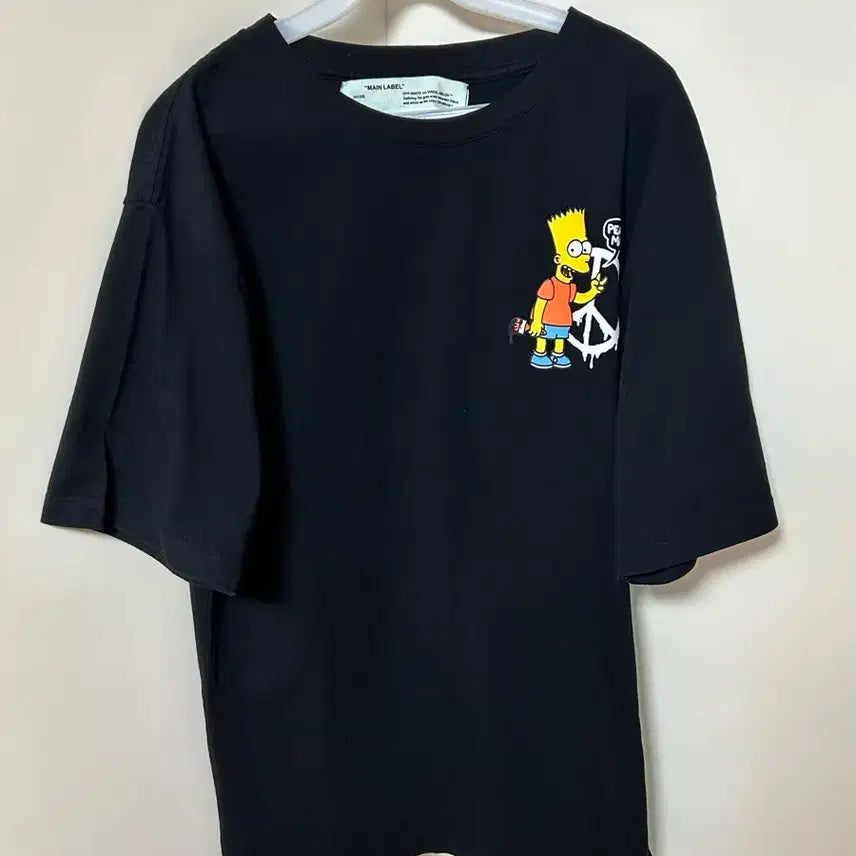 [BUNJANG] Off-White Simpsons Short Sleeve T-Shirt Black / 오프화이트 심슨 반팔 티셔츠 블랙(정품)