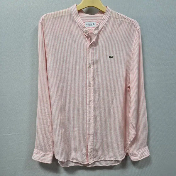 [BUNJANG] Lacoste Striped Linen Shirt 100-105 / 라코스테 스트라이프 린넨 셔츠 100~105