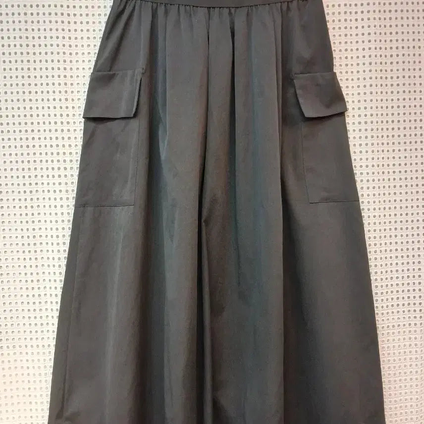 [BUNJANG] Black Cargo Long Skirt / 블랙 카고 스커트 77까지