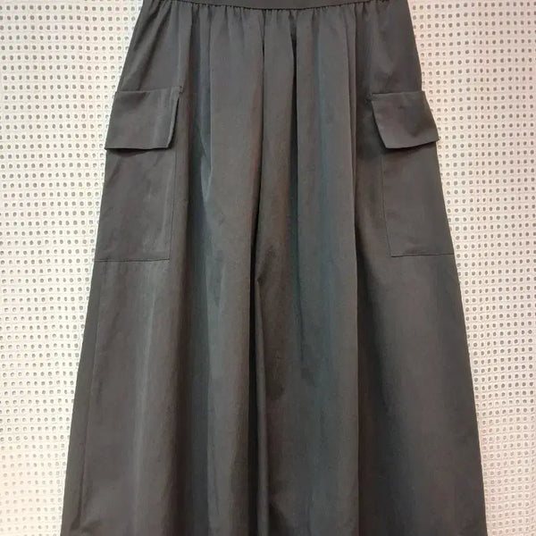 [BUNJANG] Black Cargo Long Skirt / 블랙 카고 스커트 77까지