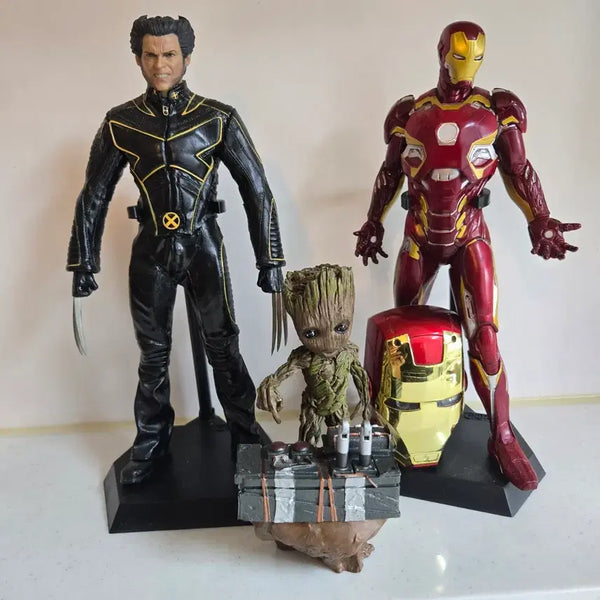 [BUNJANG] Marvel Figures Bundle Set (Iron Man, Wolverine, Groot) / 마블 피규어 [3종 일괄] 판매합니다