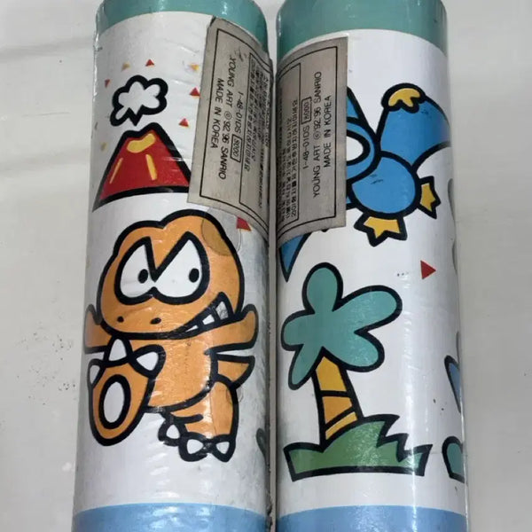 [BUNJANG] Sanrio Dino Sheet Sticker / 고전문구 산리오 영아트 다이노 디노 시트 시트지 벽지 스티커