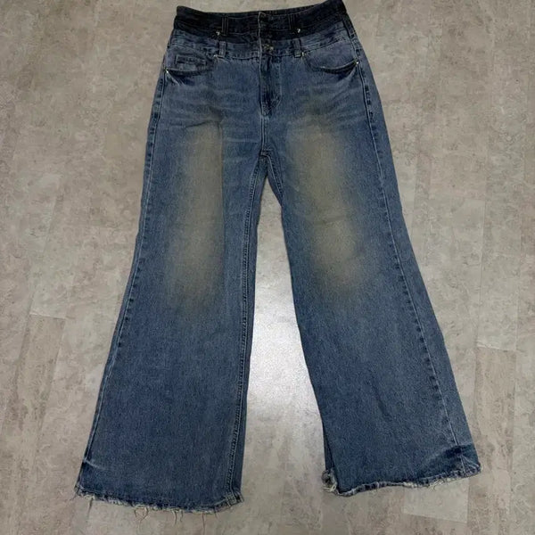 [BUNJANG] LCDC Layered Denim Bootcut Pants Blue Jeans / 25SS LCDC 레이어드 데님 부츠컷 팬츠 블루진